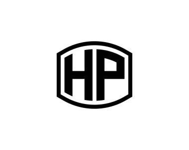 HP logo tasarım vektör şablonu. HP