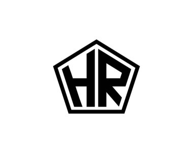 HR Logo tasarım vektör şablonu. İK