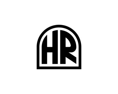 HR Logo tasarım vektör şablonu. İK