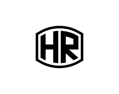 HR Logo tasarım vektör şablonu. İK