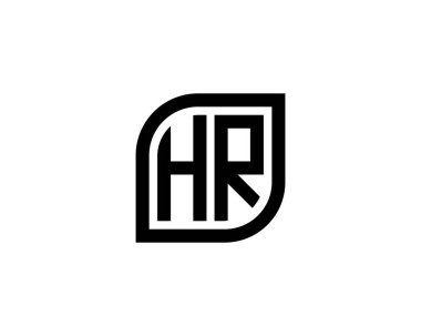 HR Logo tasarım vektör şablonu. İK