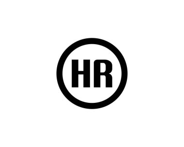 HR Logo tasarım vektör şablonu. İK