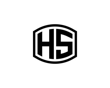 HS logo tasarım vektör şablonu. HS