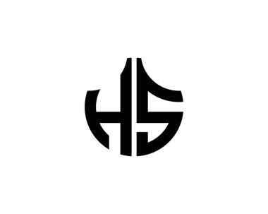 HS logo tasarım vektör şablonu. HS