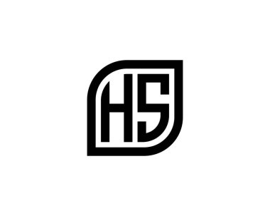 HS logo tasarım vektör şablonu. HS