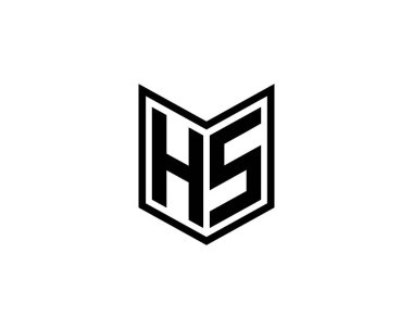 HS logo tasarım vektör şablonu. HS