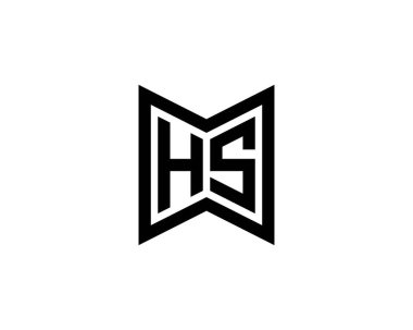 HS logo tasarım vektör şablonu. HS