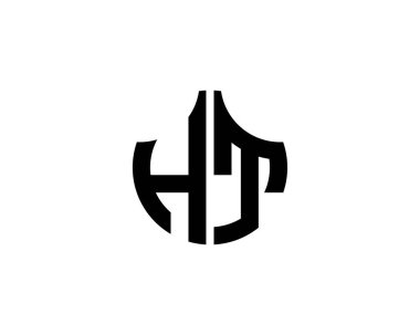 HT logo tasarım vektör şablonu. HT