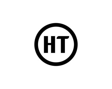 HT logo tasarım vektör şablonu. HT