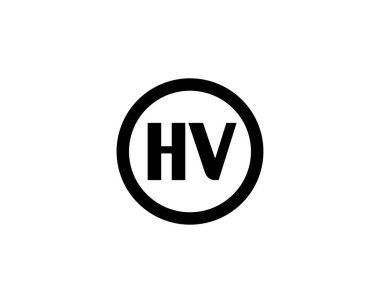 HV logo tasarım vektör şablonu. HV