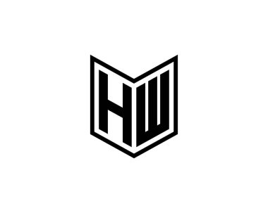 HW logo tasarım vektör şablonu. HW