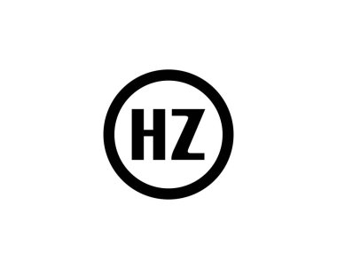 HZ logo tasarım vektör şablonu. HZ