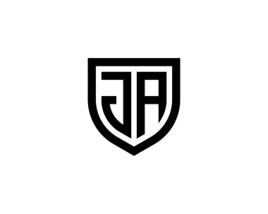 JA logo tasarım vektör şablonu. JA
