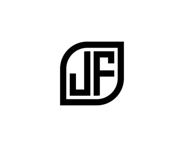 JF logo tasarım vektör şablonu. JF