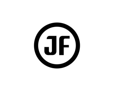 JF logo tasarım vektör şablonu. JF