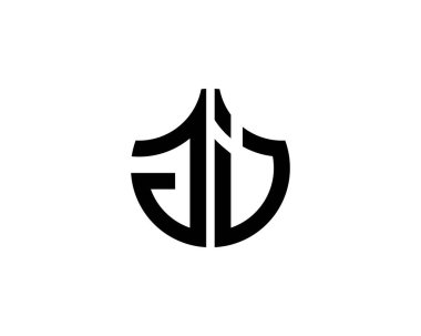 JI logo tasarım vektör şablonu. JI