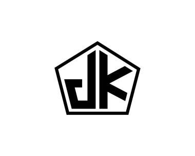 JK logo tasarım vektör şablonu. Şaka.