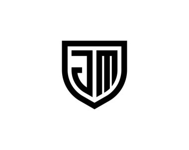 JM logo tasarım vektör şablonu. JM