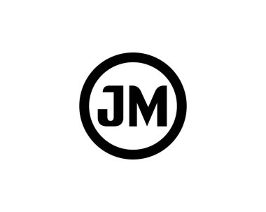 JM logo tasarım vektör şablonu. JM