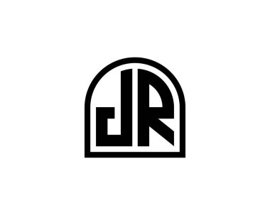 JR logo tasarım vektör şablonu. JR