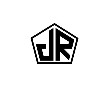 JR logo tasarım vektör şablonu. JR