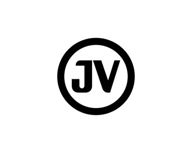 JV Logo tasarım vektör şablonu. JV