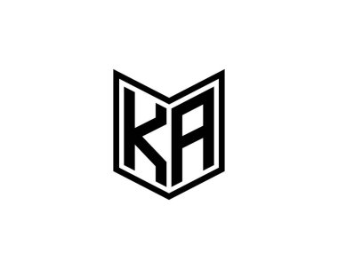 KA logo tasarım vektör şablonu. KA
