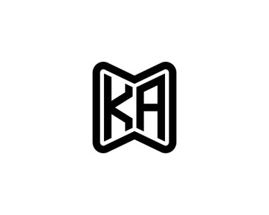 KA logo design vector template. KA clipart