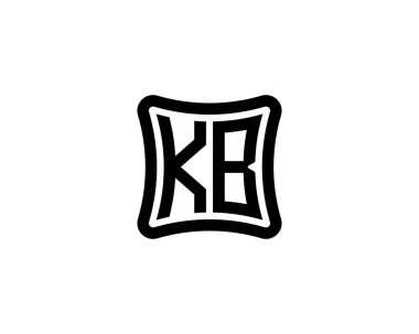 KB Logo tasarım vektör şablonu. KB