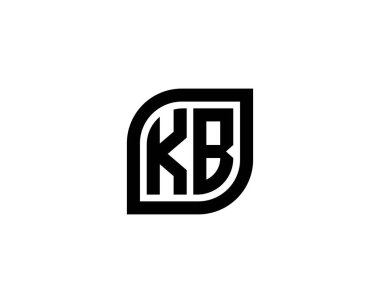 KB Logo tasarım vektör şablonu. KB