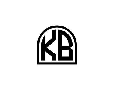 KB Logo tasarım vektör şablonu. KB