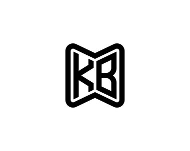 KB Logo tasarım vektör şablonu. KB