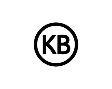 KB Logo tasarım vektör şablonu. KB