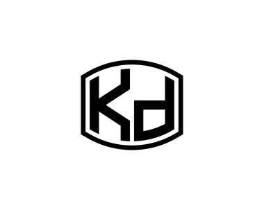 KD logo tasarım vektör şablonu. KD