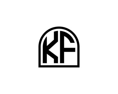 KF Logo design vector template. KF clipart