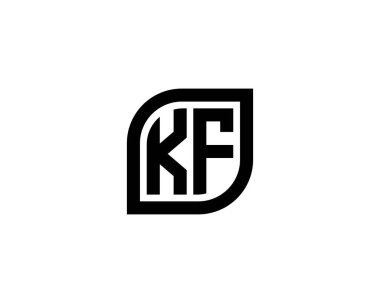 KF Logo tasarım vektör şablonu. KF