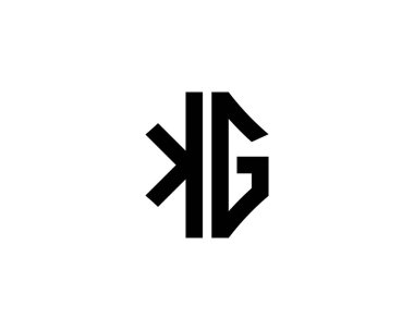 KG logo tasarım vektör şablonu. KG