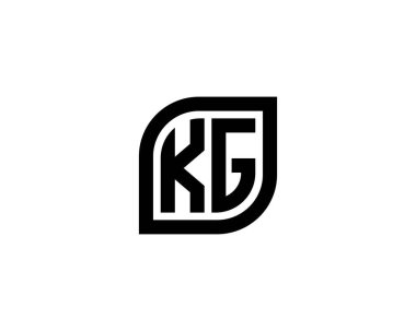 KG logo tasarım vektör şablonu. KG