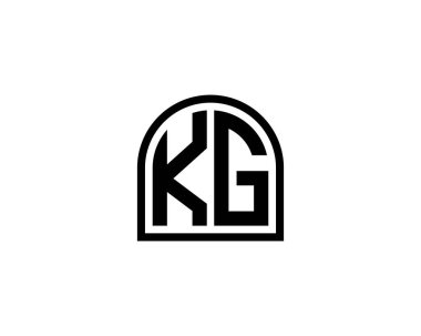 KG logo tasarım vektör şablonu. KG