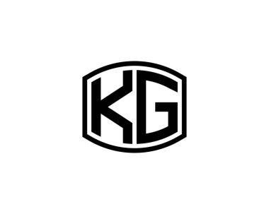 KG logo tasarım vektör şablonu. KG