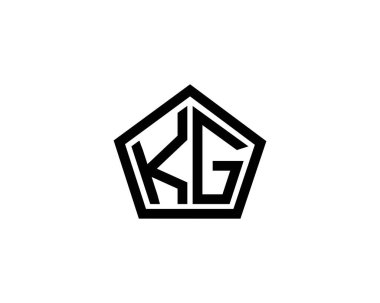 KG logo tasarım vektör şablonu. KG