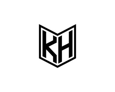 KH logo tasarım vektör şablonu. KH
