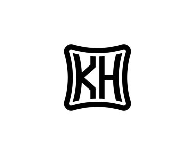 KH logo tasarım vektör şablonu. KH