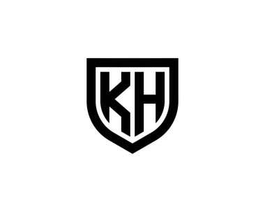 KH logo tasarım vektör şablonu. KH