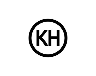 KH logo design vector template. KH clipart