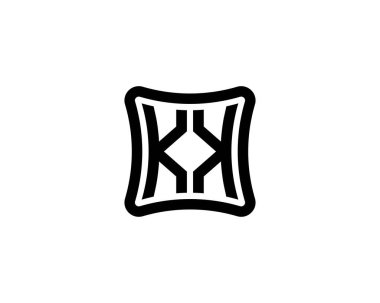 KK Logo tasarım vektör şablonu. KK