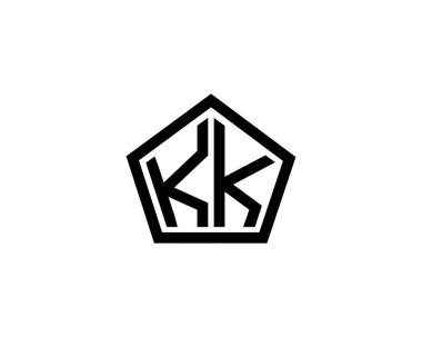 KK Logo tasarım vektör şablonu. KK