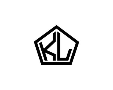 KL Logo tasarım vektör şablonu. KL