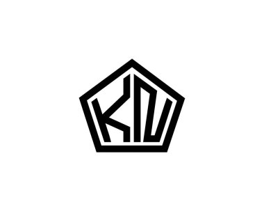 KN logo tasarım vektör şablonu. KN