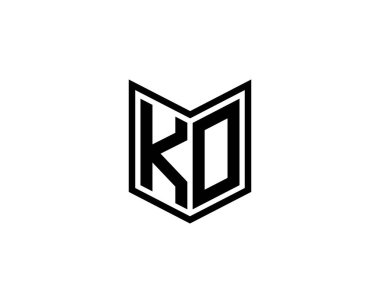 KO logo tasarım vektör şablonu. KO
